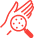 Hand and Magnifying Glass Icon