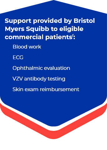 Support provided by Bristol Myers Squibb to eligible commercial patients icon