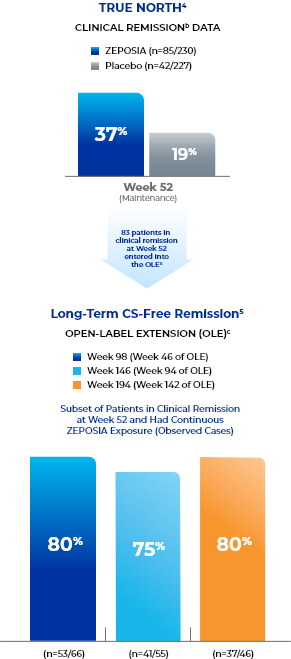 Long-Term CS-Free Remission Line Graph at Week 194