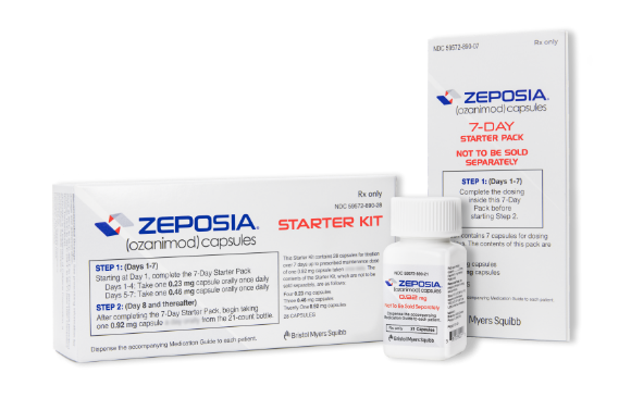 ZEPOSIA packages and bottle
