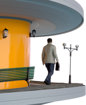 Man Walking Footer Image