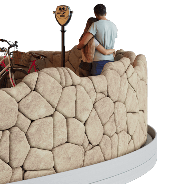 Couple with Bikes Footer Image