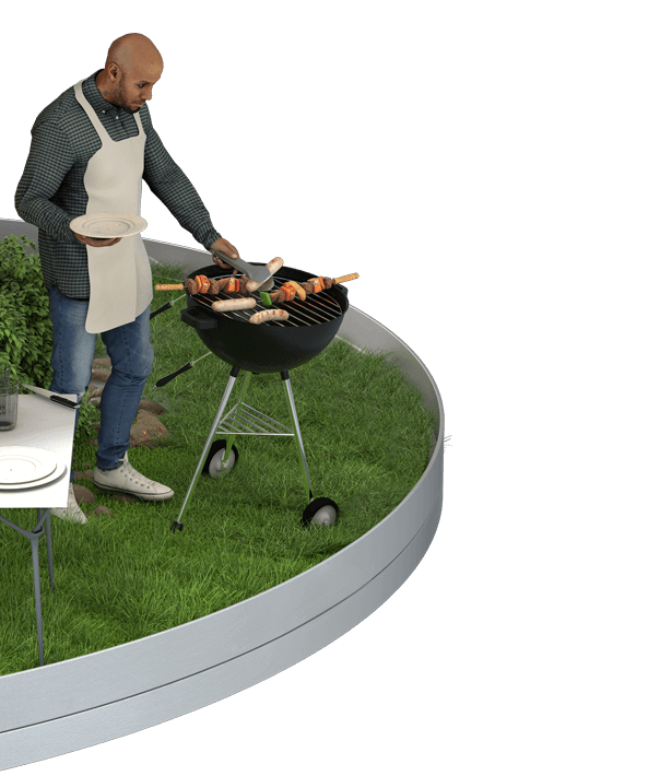 Man Grilling Footer Image
